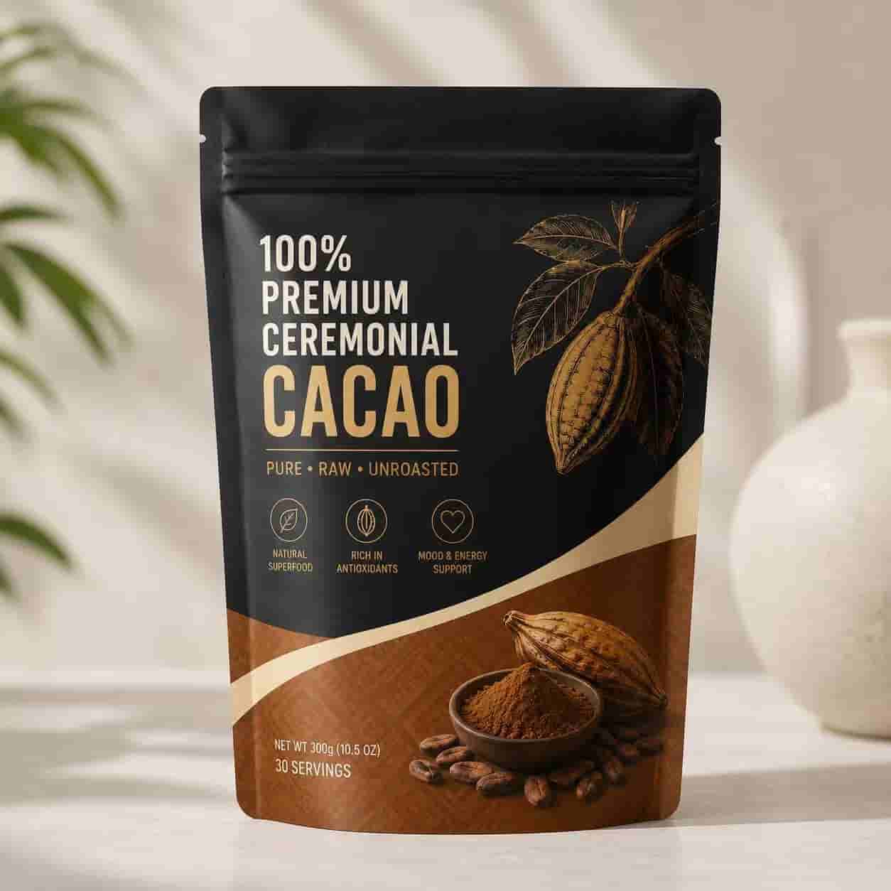 100% Premium Pure Cacao Powder