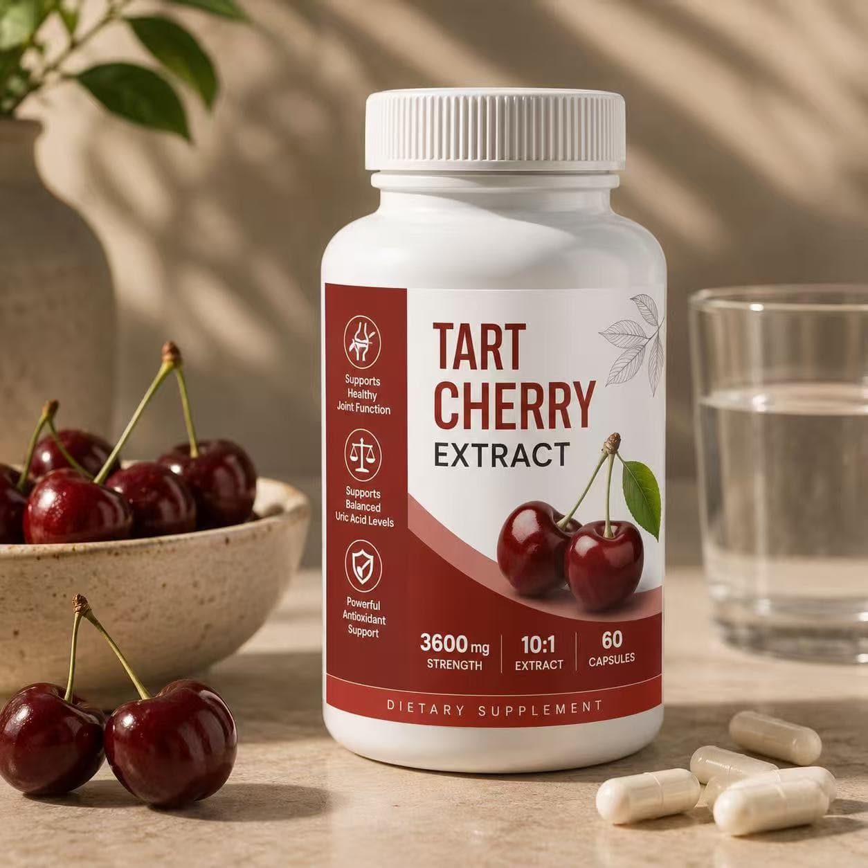 Tart Cherry Extract Capsules - Joint & Uric Acid Balance Support